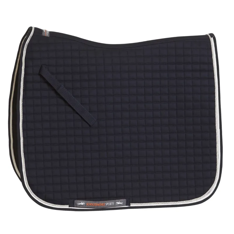 Schockemohle Neo Star Pad D Style Dressage Saddlepad Dark Navy Full