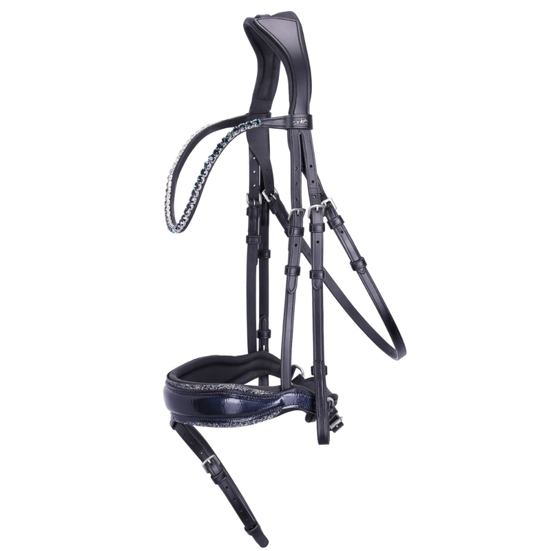 Schockemohle SP Luxury Dressage Bridle Black Blue-1