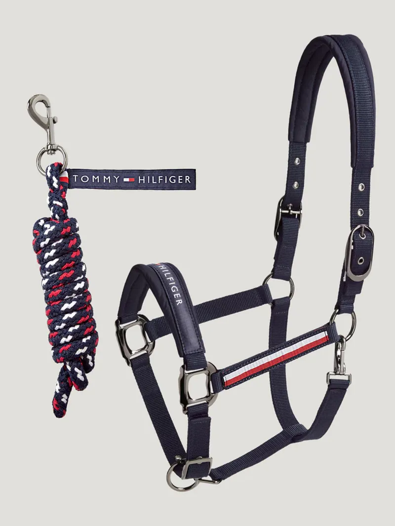 Tommy Equestrian Yale Set Halter Rope Pine-1