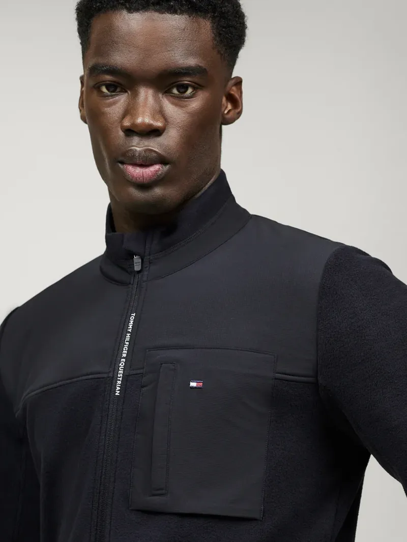 Tommy Equestrian Woodstock Fleece Jacket Desert Sky-2