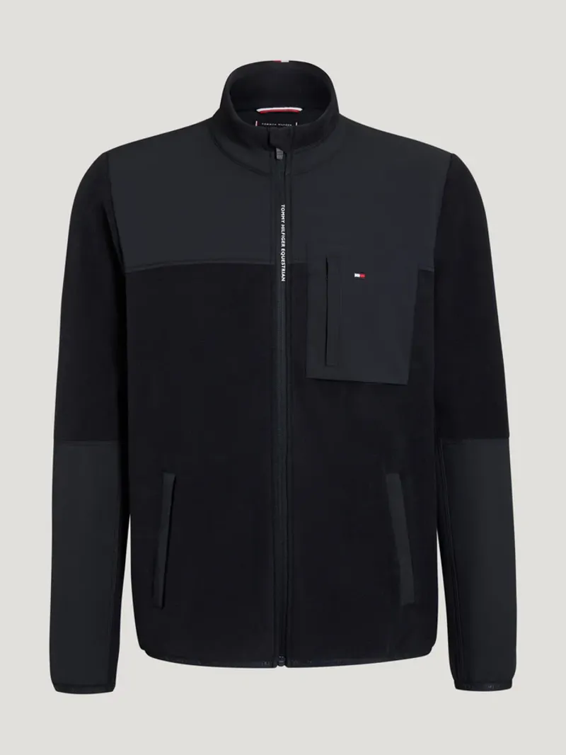 Tommy Equestrian Woodstock Fleece Jacket Desert Sky-3