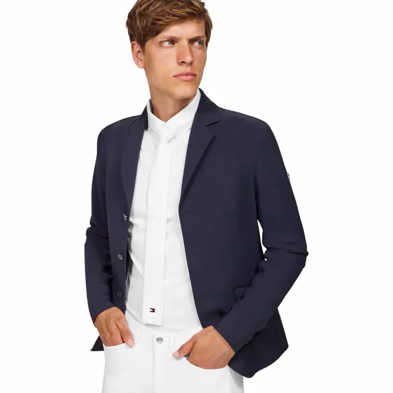 Tommy Equestrian Adam Knit With Zip Optic White