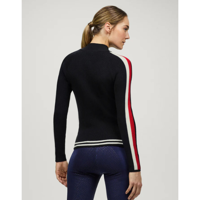 Tommy Equestrian Carol 1/4 Zip Riding Sweater Desert Sky-1