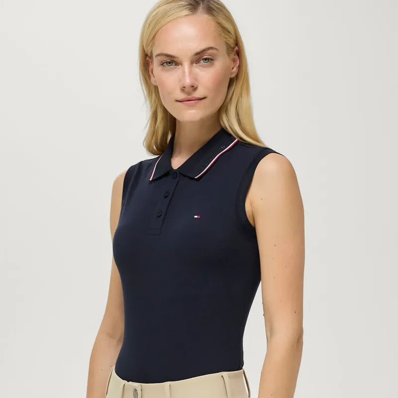 Tommy Equestrian Cordova Sleeveless Polo Desert Sky