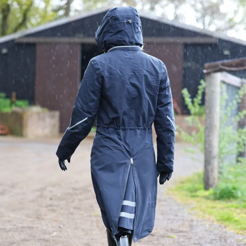 Utopia Long Waterproof Riding Coat - Midnight Blue-2