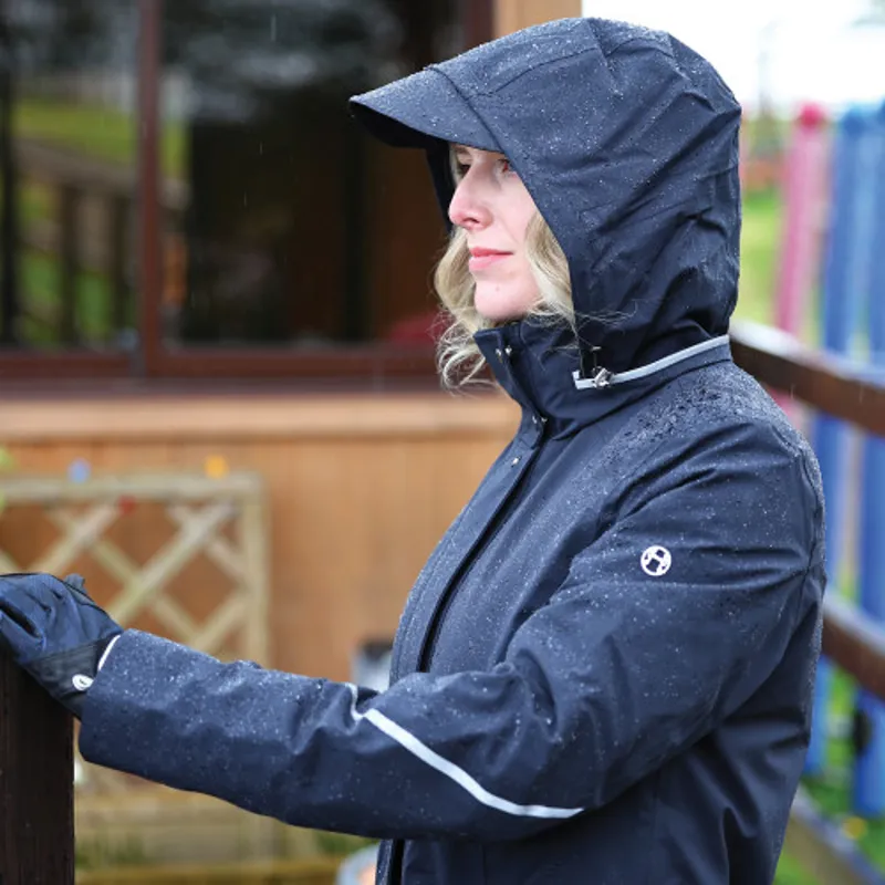 Utopia Long Waterproof Riding Coat - Midnight Blue