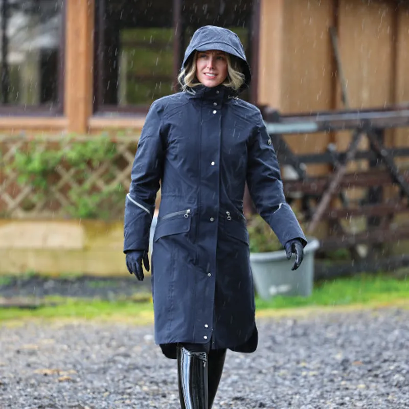 Utopia Long Waterproof Riding Coat - Midnight Blue-1