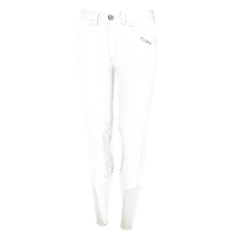 Pikeur Brooklyn Grip Youth Knee Patch Breeches White