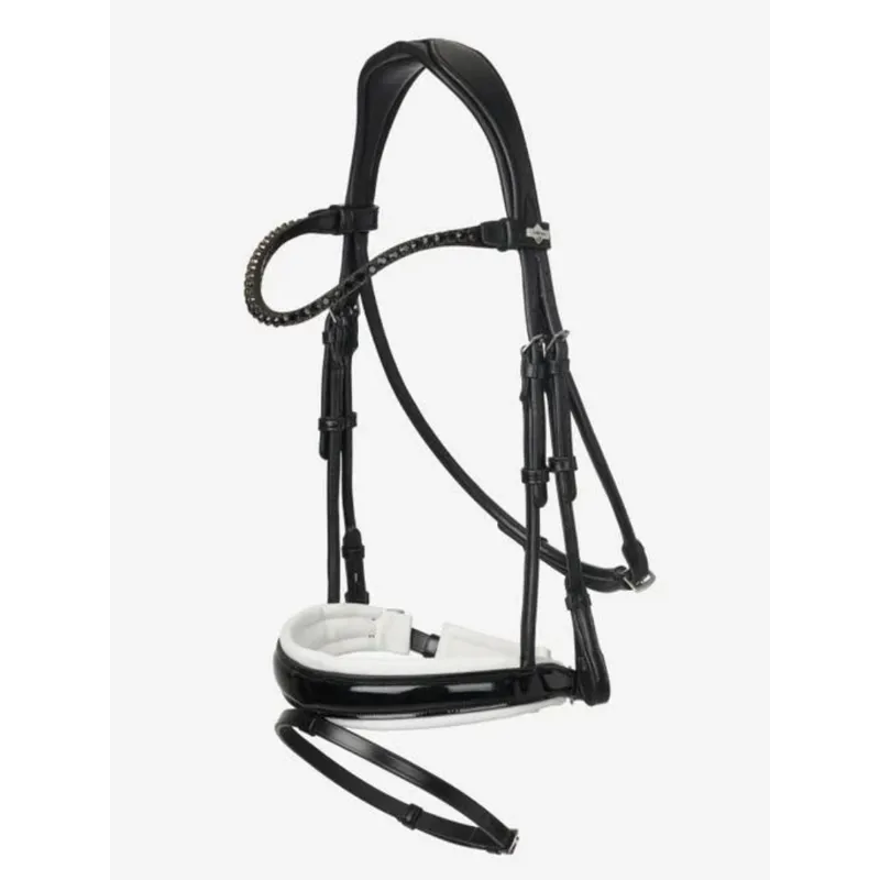 LeMieux Kudos Patent Dressage Bridle Black/White