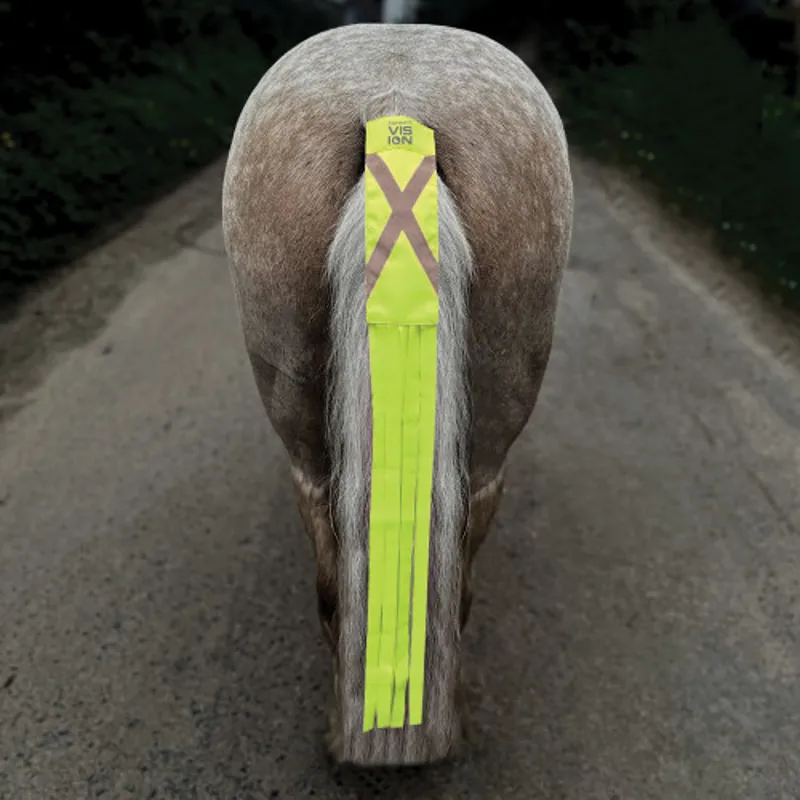 Equetech Hi-Vis Vision Horse Tail Tassels in Yellow 