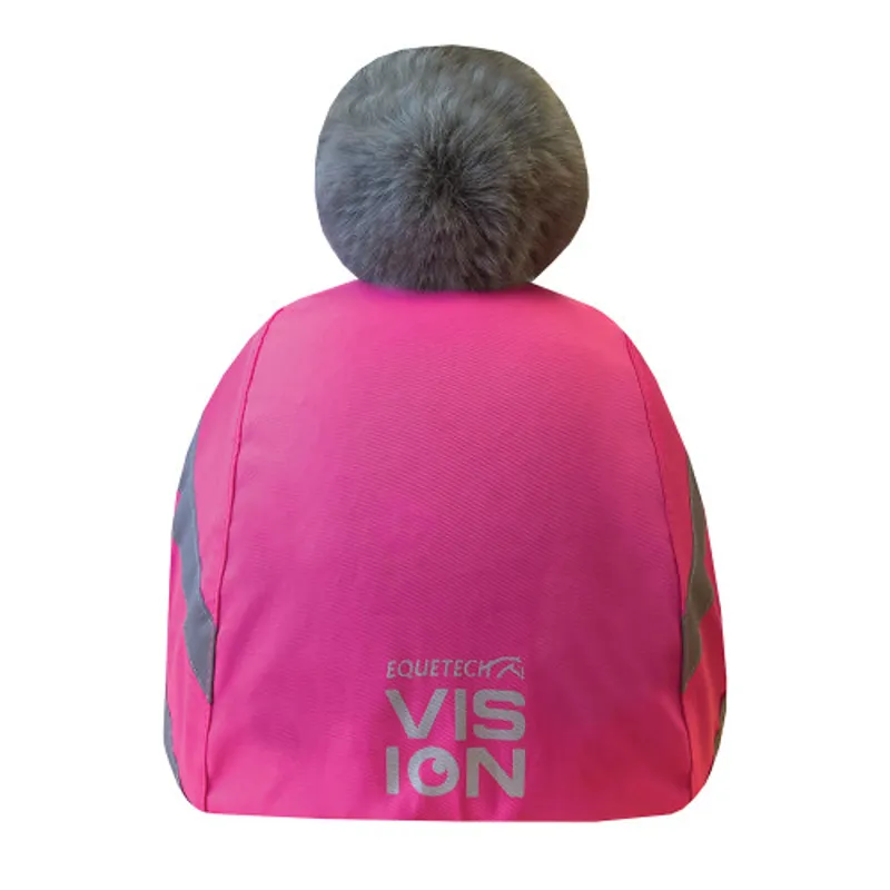 Hi-Vis Vision Water Resistant Deluxe Pom Hat Silk Pink-1
