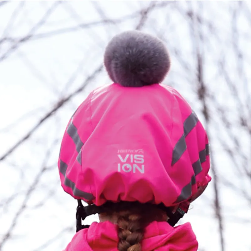 Hi-Vis Vision Water Resistant Deluxe Pom Hat Silk Pink-2