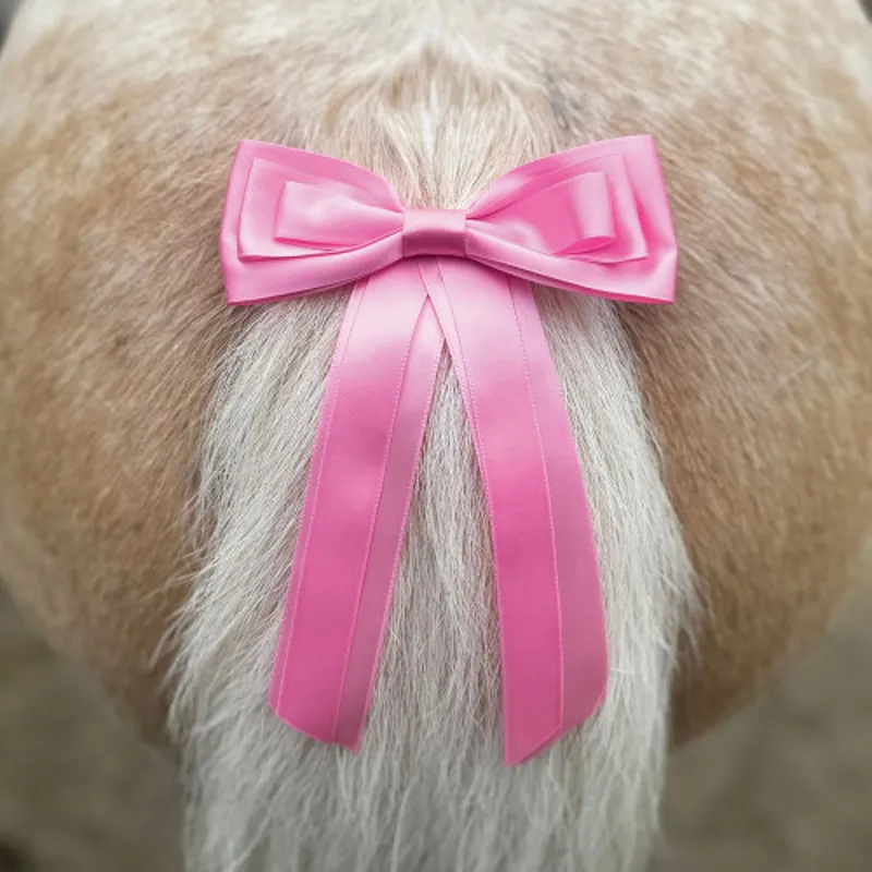 Horse Competition Warning Tail Ribbon - Pink -1