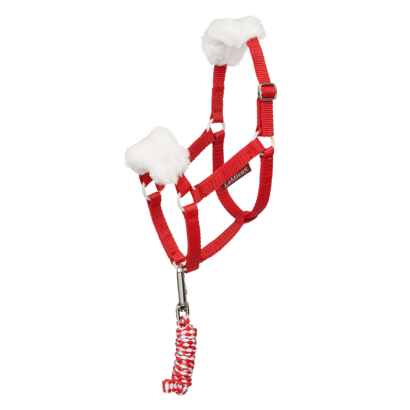 LeMieux Hobby Horse Christmas Headcollar And Leadrope Red