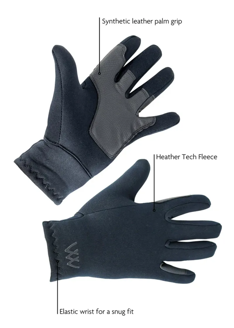 Woof Wear Young Rider Fleece Riding Glove Black-1
