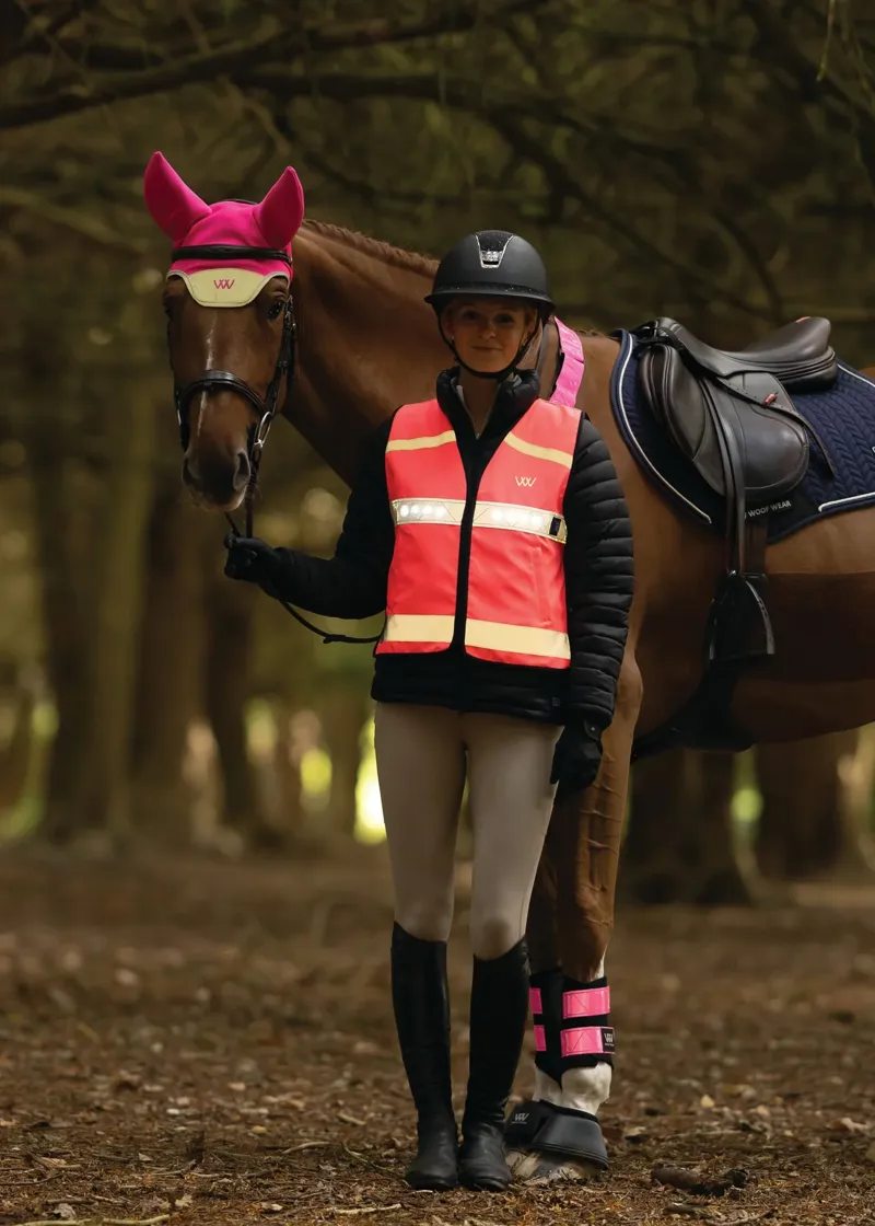 Woofwear LED Hi Vis Riding Vest Pink
