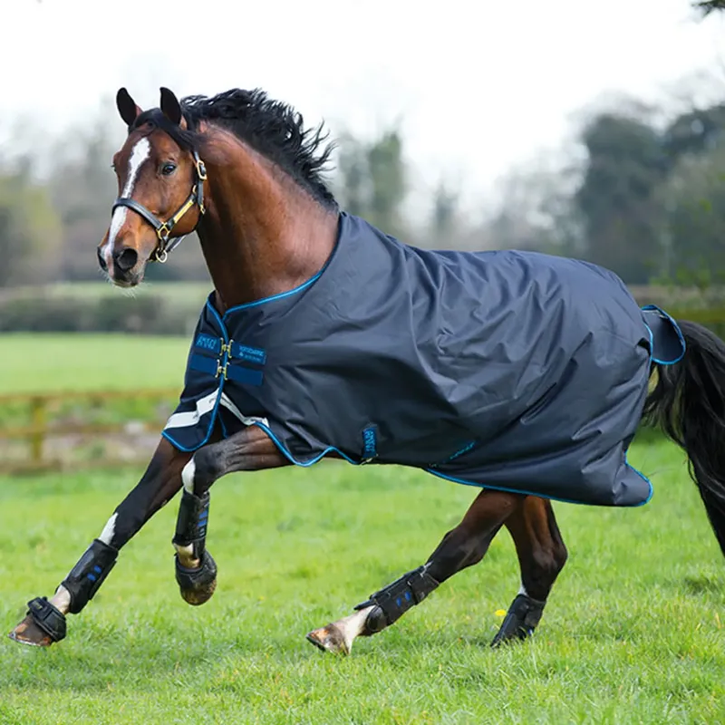 Amigo Bravo 12 Lite 100g Turnout Rug Navy Electric Blue 