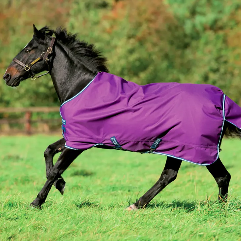 Amigo Bravo 12 Lite 100g Turnout Rug Purple Navy Aqua
