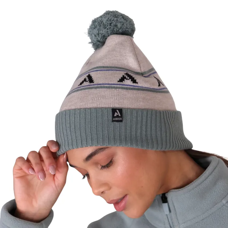 Aubrion React Bobble Hat Sage/Sand