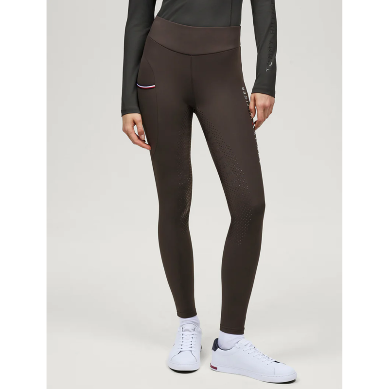 Tommy Equestrian Elmira Winter Full Grip Leggings Cacao-1