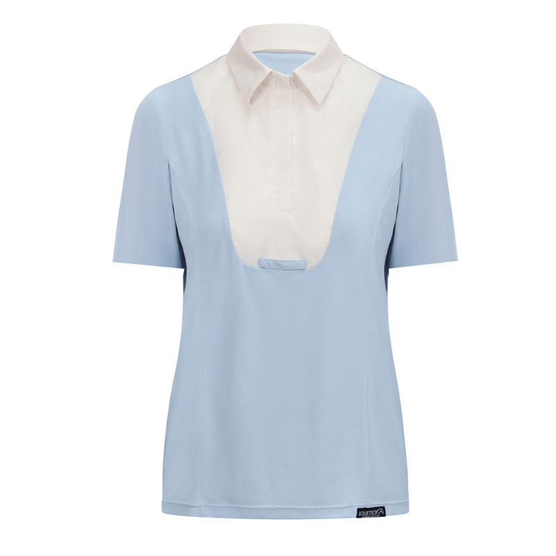 Equetech AirStride Performance Show Shirt - Light Blue/White