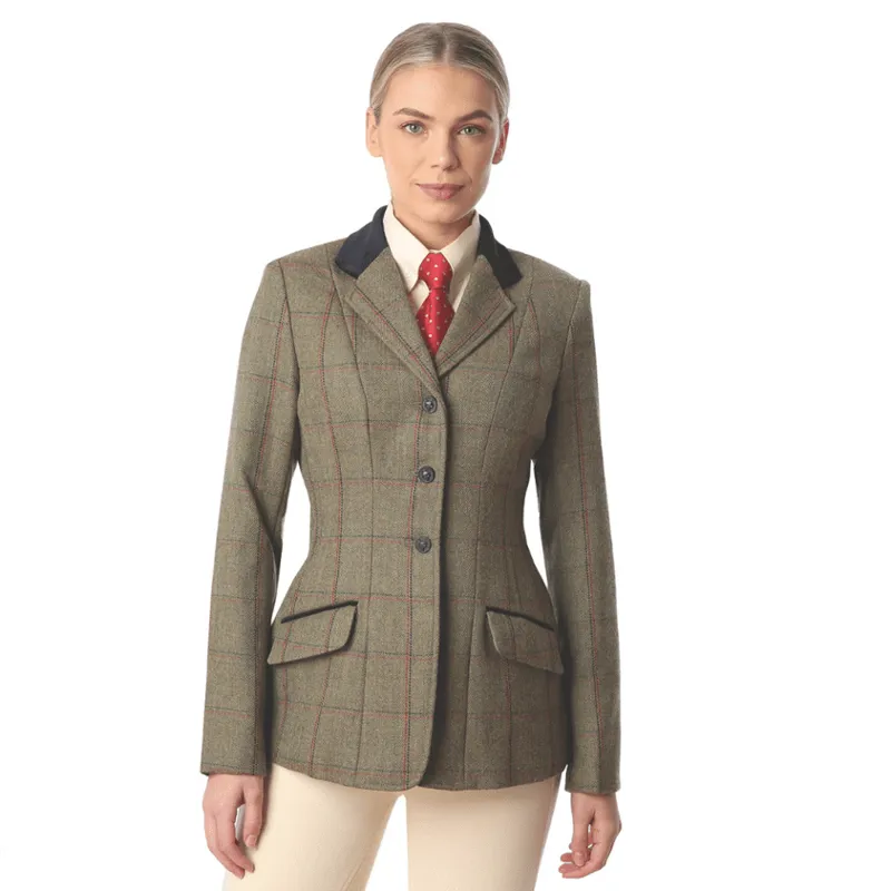 Equetech Ladies Launton Deluxe Tweed Riding Jacket -1
