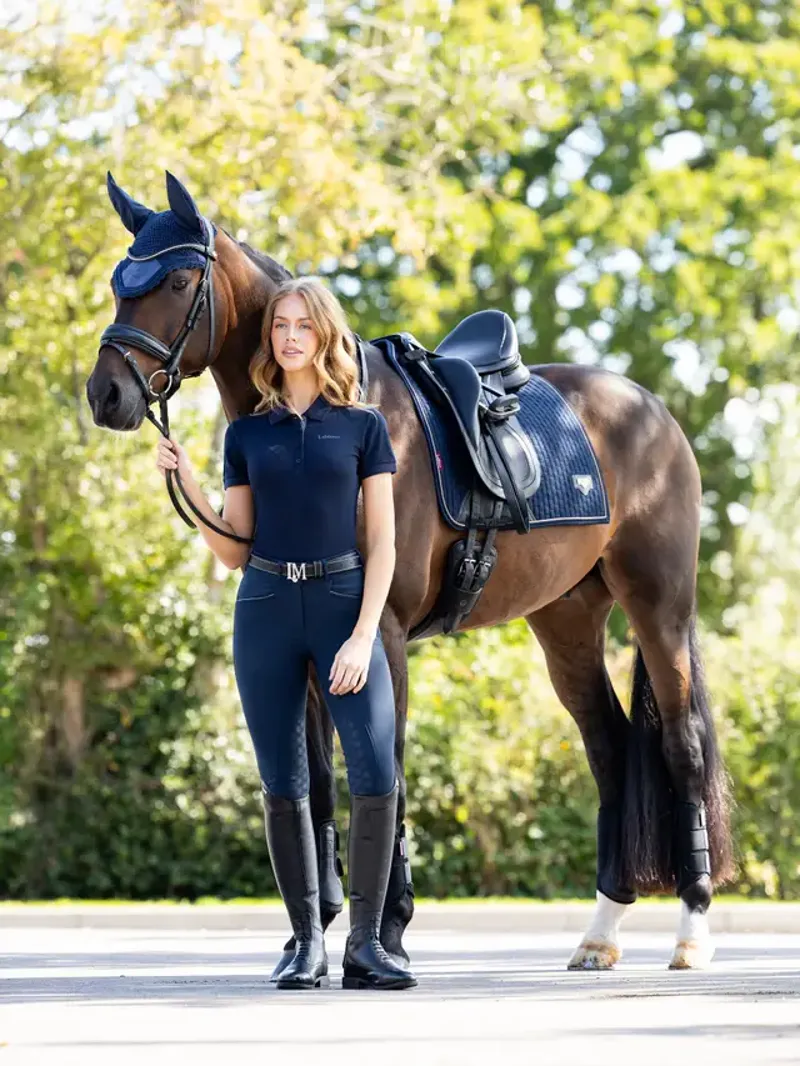 LeMieux Puissance Suede Dressage Pad Navy-1