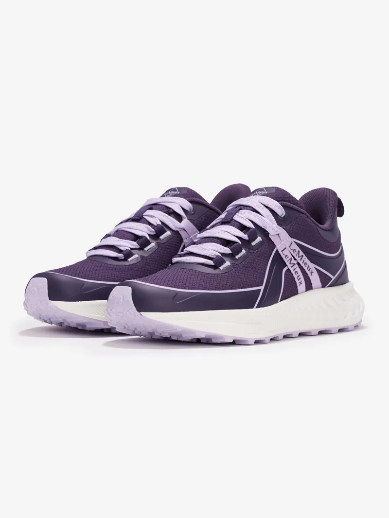 LeMieux Young Rider Trax Viva Waterproof Trainer Juniper/Lilac-1