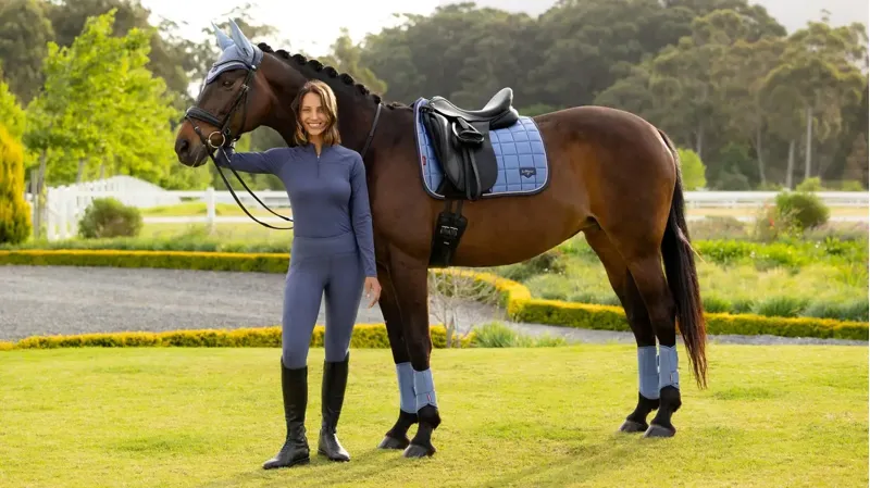 LeMieux Loire Classic Dressage Square Powder Blue-1