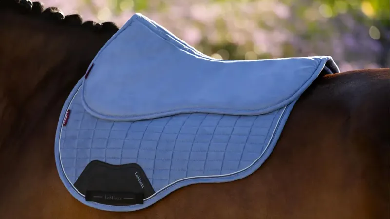 LeMieux Suede Half Pad Powder Blue-1