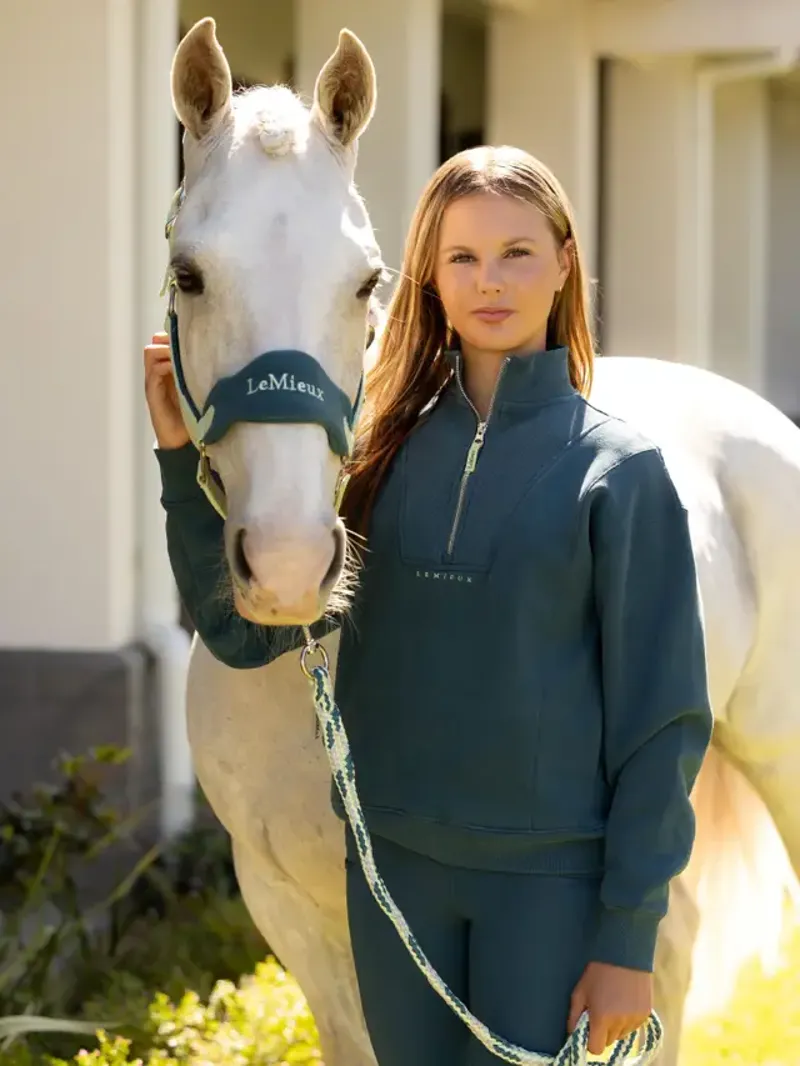 LeMieux Young Rider Vianne Quarter Zip Jungle-2