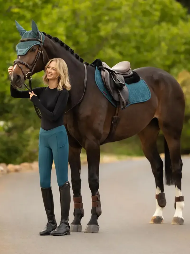 LeMieux Simone Cross Over Half Seat Pull On Jungle-2