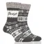 Jeep Ladies Jeep 2Pk Brushed Boot Socks - Slate
