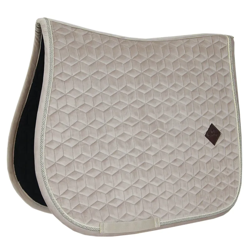 Kentucky Jumping Velvet Saddle Pad Beige-2