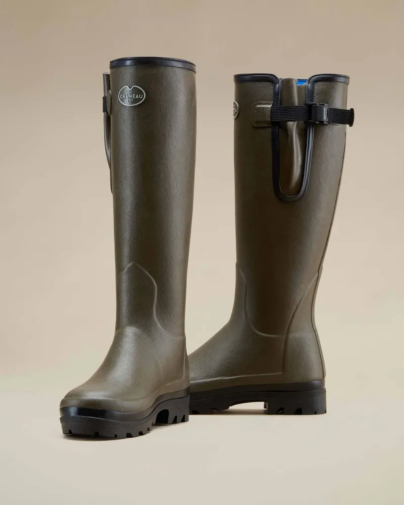 Le Chameau Women's Vierzonord Neoprene Lined Wellingtons Vert Chameau-4