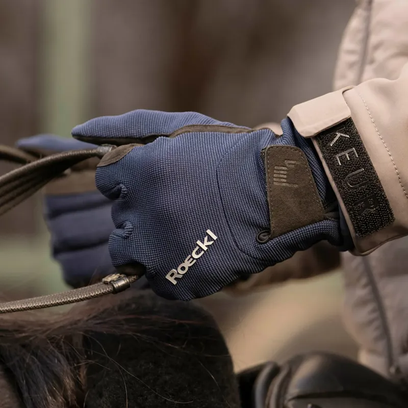 Roeckl Meura Winter Riding Gloves Dress Blue-2