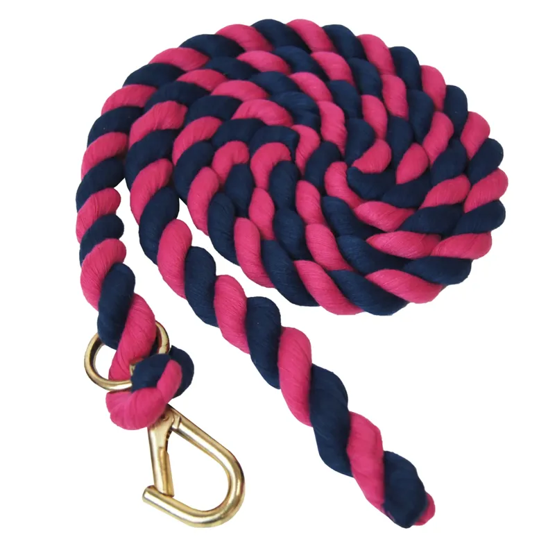 Shires Two Tone Headcollar Lead Rope 1.8m Navy/Fuchsia 