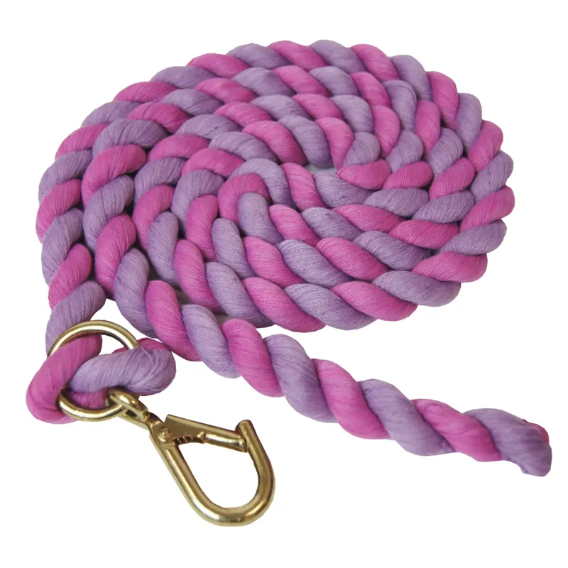 Shires Two Tone Headcollar Lead Rope 1.8m Pink/Lilac