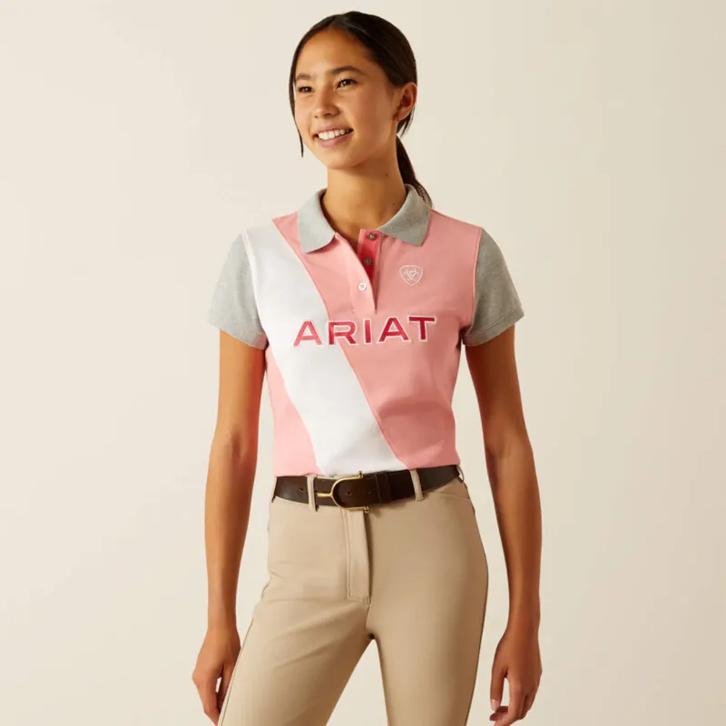Ariat Youth Taryn Short Sleeve Polo Flemingo Pink