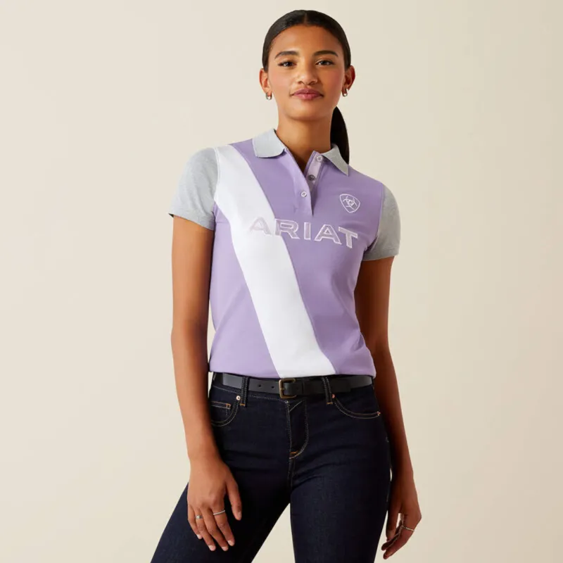 Ariat Womens Taryn Short Sleeve Chalk Violet