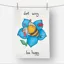 Draw Tea Towel Bee Happy