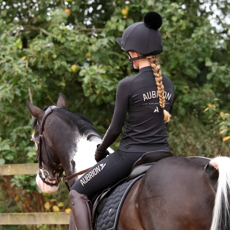 Aubrion React Long Sleeve Base Layer -Young Rider Shadow-2