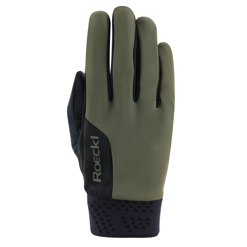 Roeckl Wolfach Riding Gloves Olive Reflect