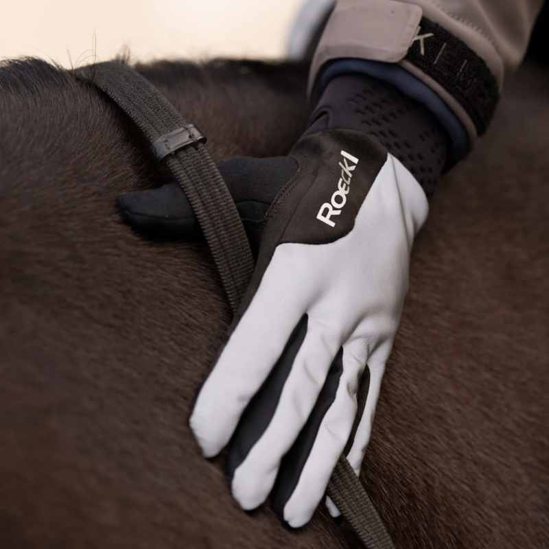 Roeckl Wolfach Riding Gloves Silver Reflect-2