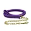 Hy Soft Webbing Lead Rein With Chain in Purple/Black