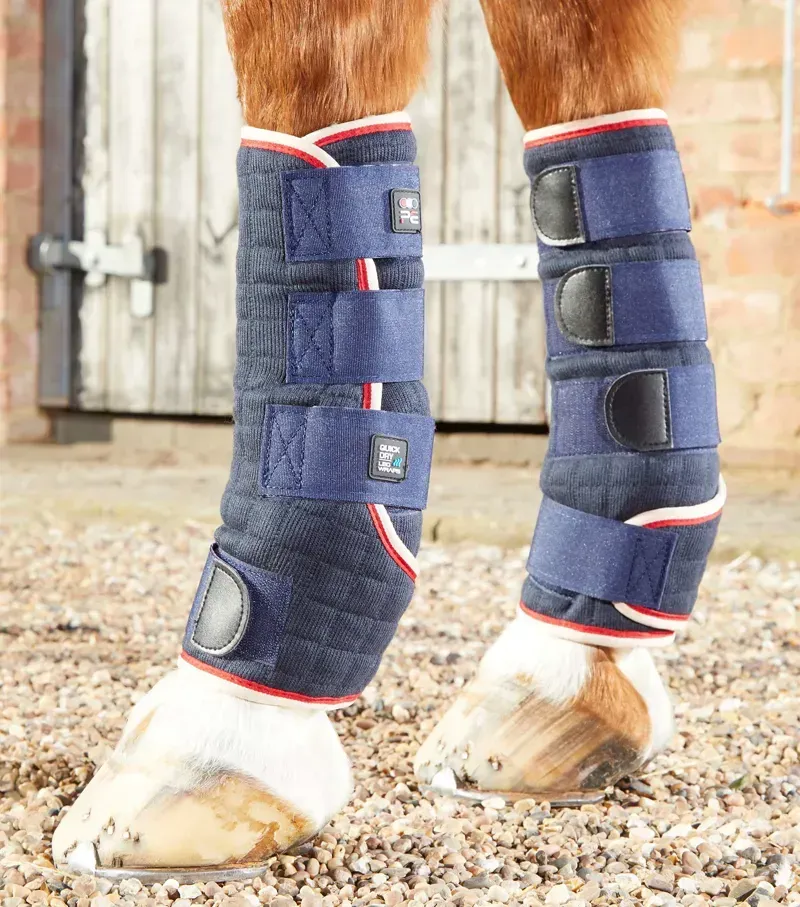 Premier Equine Quick Dry Horse Leg Wraps in Navy
