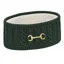 Equetech Reknit Cable Bit Knit Headband in Alpine Green