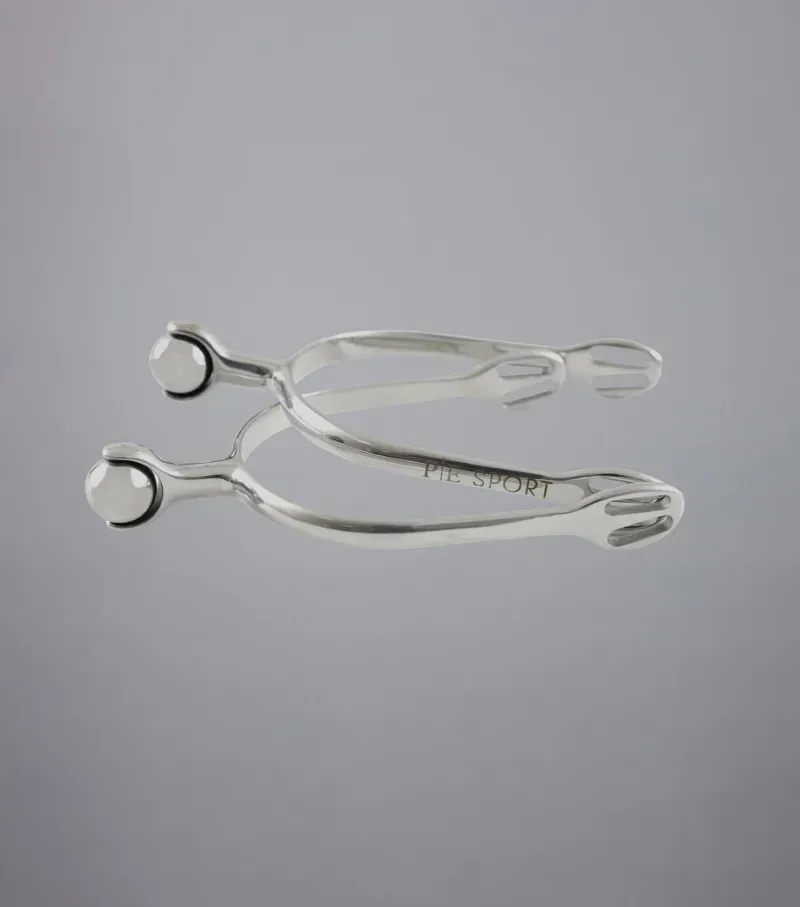 Premier Equine Stainless Steel Roller Ball Spurs Silver