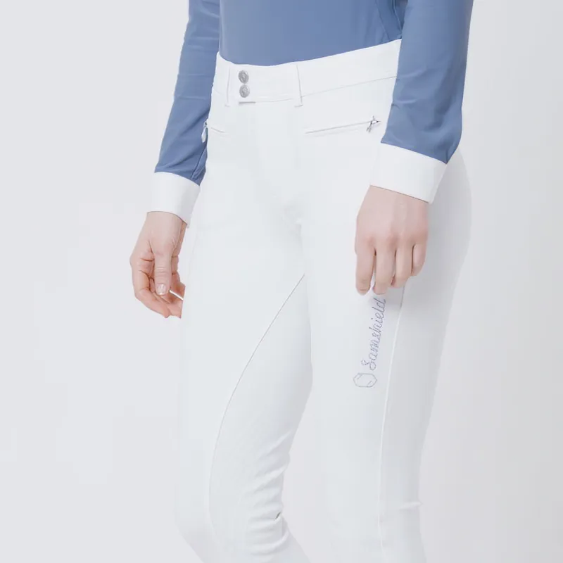 Samshield Ladies Adele Boreal Knee Grip Breeches White Paradise Shine