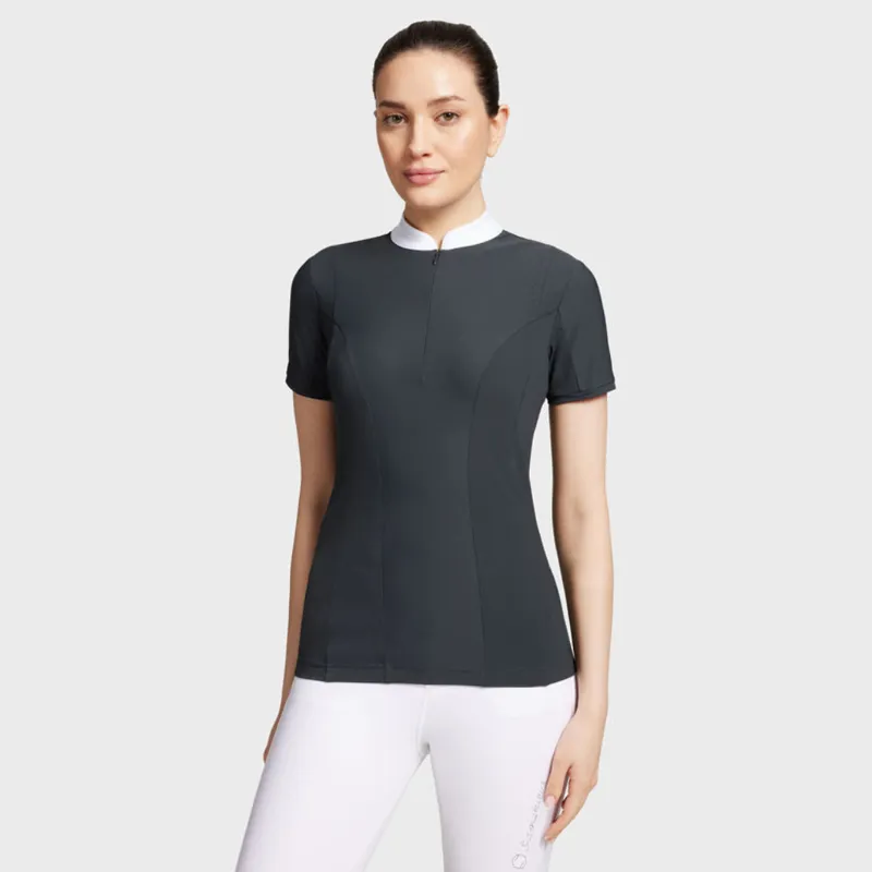 Samshield Ladies Ellen Short Sleeve Show Shirt Anthracite Texturized